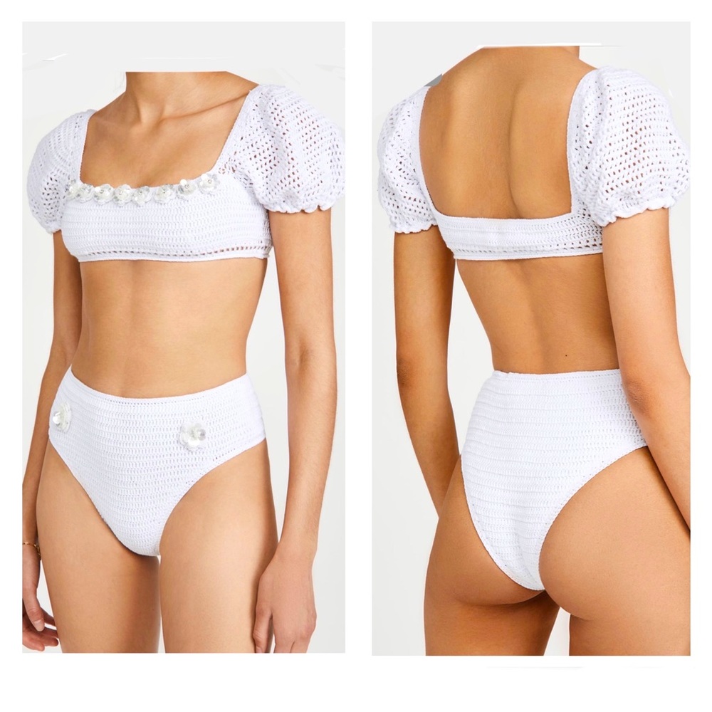 Maiyo Lili Crocheted 2 Piece Swimsuit XL NWOT